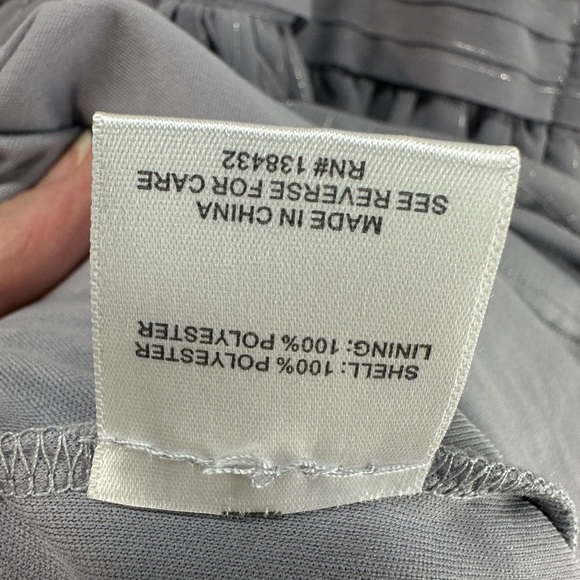 Modcloth Gray Silver Metallic Stripe Dress High Neck Keyhole Pocket Plus Size 4X - Picture 12 of 12